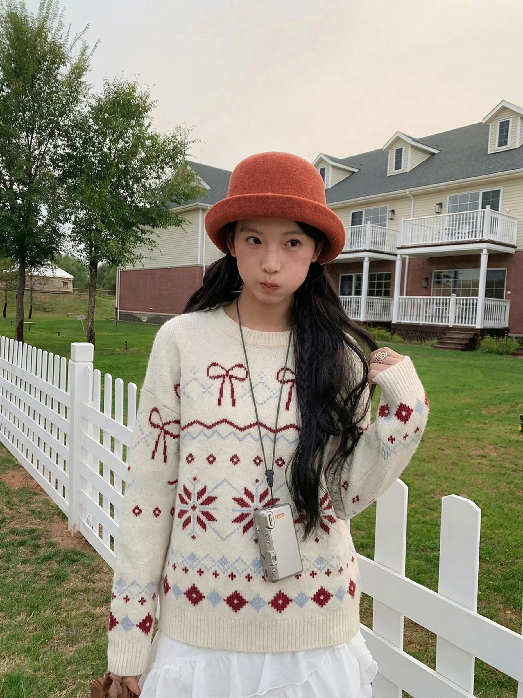 Thiened Warm Knitted Fair Isle Sweater Women's Winter round Ne Casual Sle Loose Fit Cisas Faion Upper Apparel
Thiened Warm Knitted Fair Isle Sweater Women's Winter round Ne Casual Sle Loose Fit Cisas Faion Upper Apparel