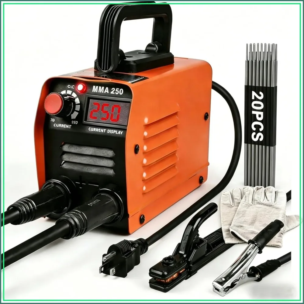 Upgraded 110V MMA-250A IGBT Inverter Welder, Portable Stick Welding Machine with Hot Start, Arc Force, Anti-Stick
Upgraded 110V MMA-250A IGBT Inverter Welder, Portable Stick Welding Machine with Hot Start, Arc Force, Anti-Stick