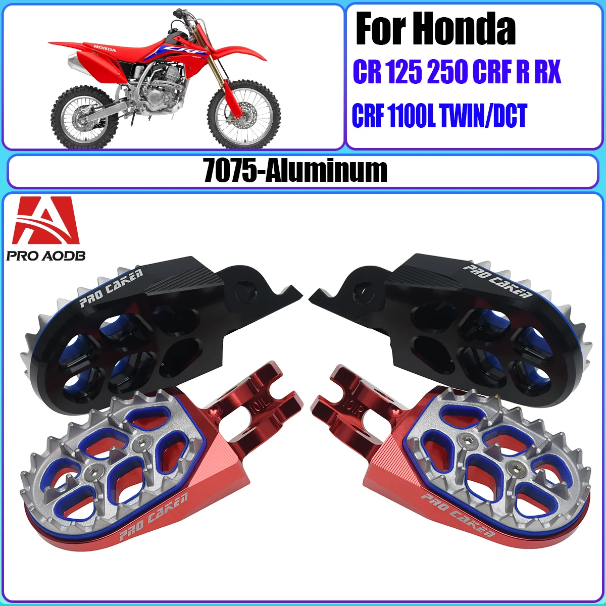 For HONDA CRF450X CRF450L CRF250RX CNC Aluminum Foot Peg Pedal Footrest CRF450RX CRF250X CR125 CR250 CR150R CR Universal 250R
For HONDA CRF450X CRF450L CRF250RX CNC Aluminum Foot Peg Pedal Footrest CRF450RX CRF250X CR125 CR250 CR150R CR Universal 250R