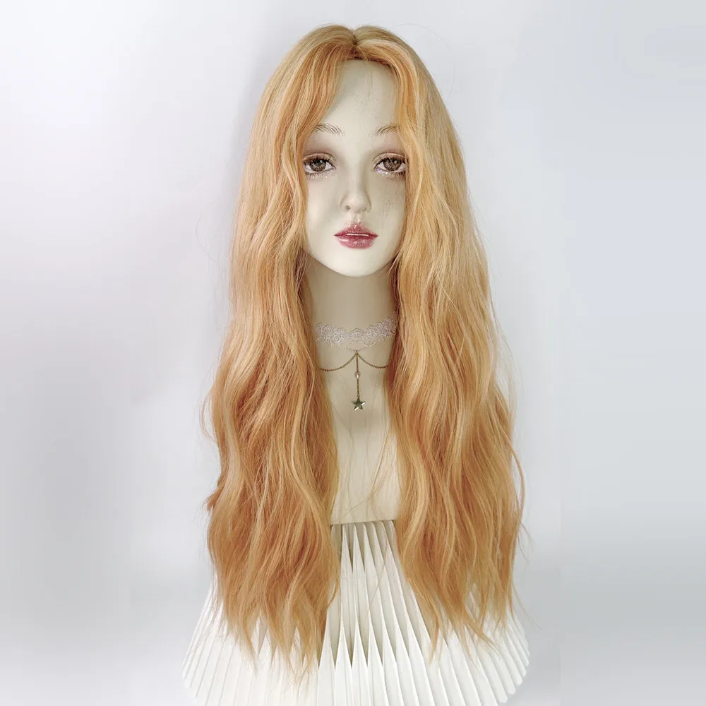 Water dance orange wig medium long curly hair female full head cover eight-character bangs wool roll orange big waves
Water dance orange wig medium long curly hair female full head cover eight-character bangs wool roll orange big waves