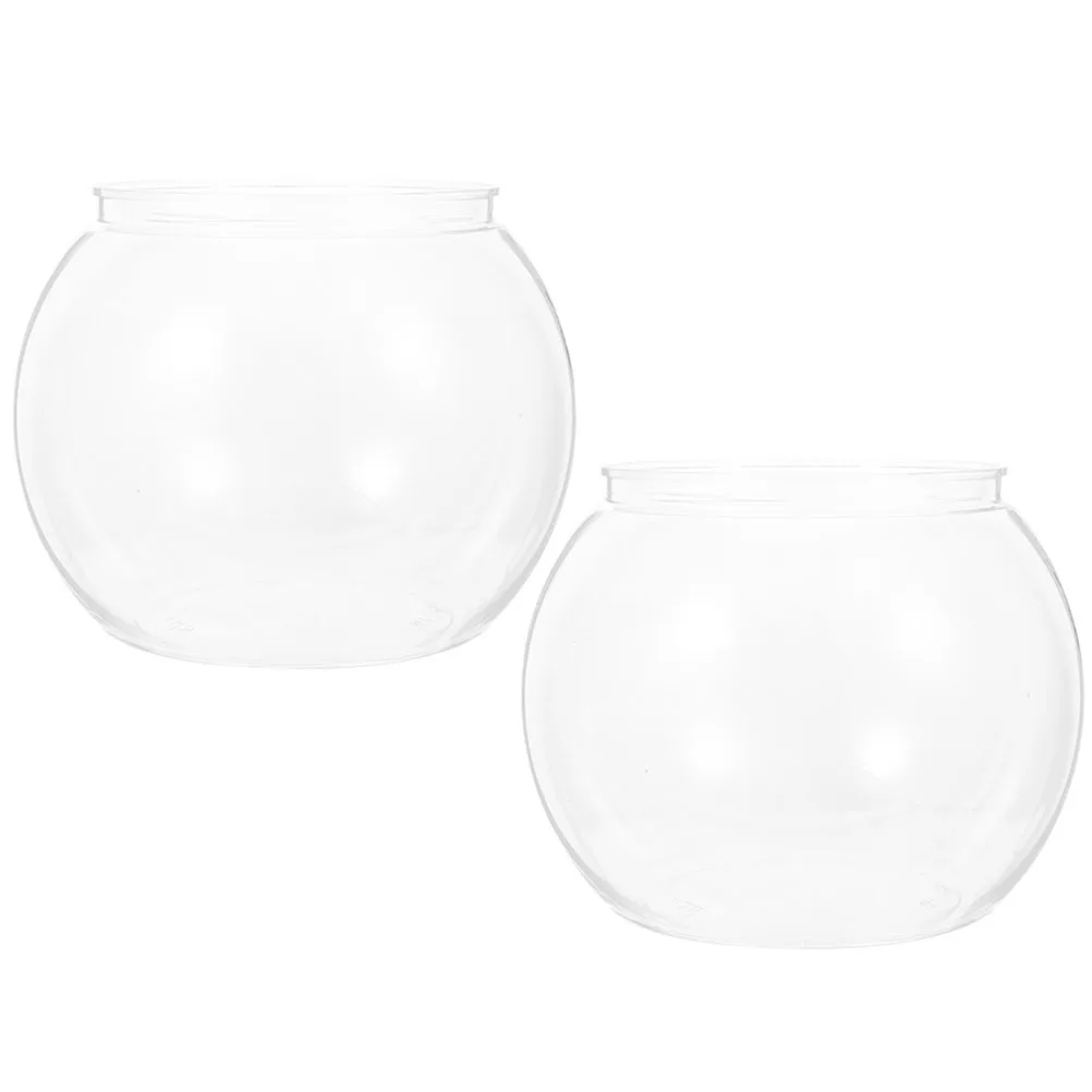 2pcs Fish Tank Transparent Large 160A Plastic Round Bowls for Betta Goldfish Aquarium Office Fish Bowls For Centerpieces Study 
2pcs Fish Tank Transparent Large 160A Plastic Round Bowls for Betta Goldfish Aquarium Office Fish Bowls For Centerpieces Study