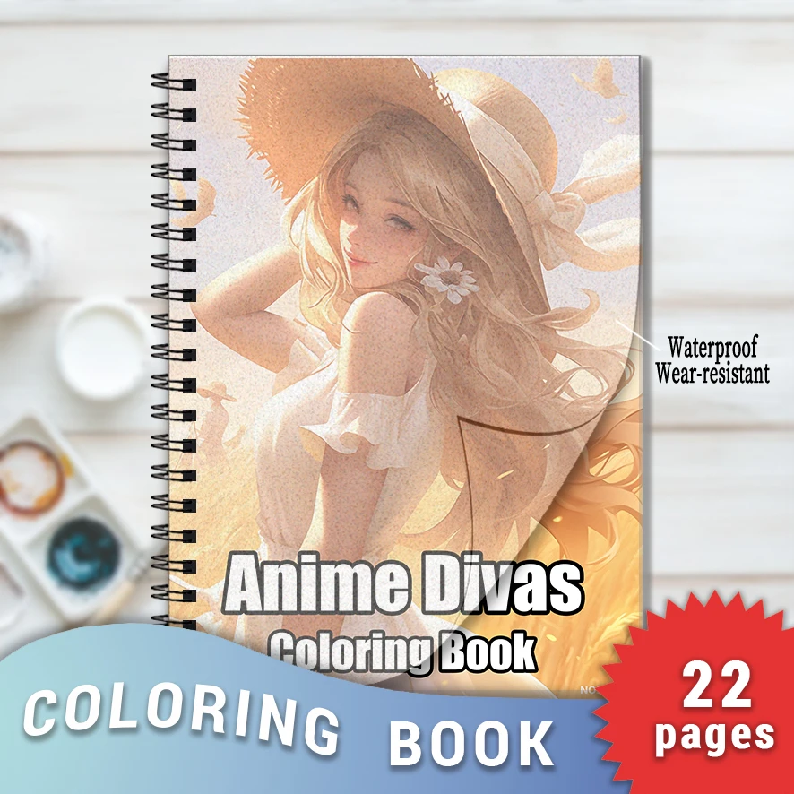 Anime Divas Adult Coloring Book - 8.3x 11.2 Inch 22 Page Coloring Book - Helps Reduce Stress and Ease Emotions
Anime Divas Adult Coloring Book - 8.3x 11.2 Inch 22 Page Coloring Book - Helps Reduce Stress and Ease Emotions