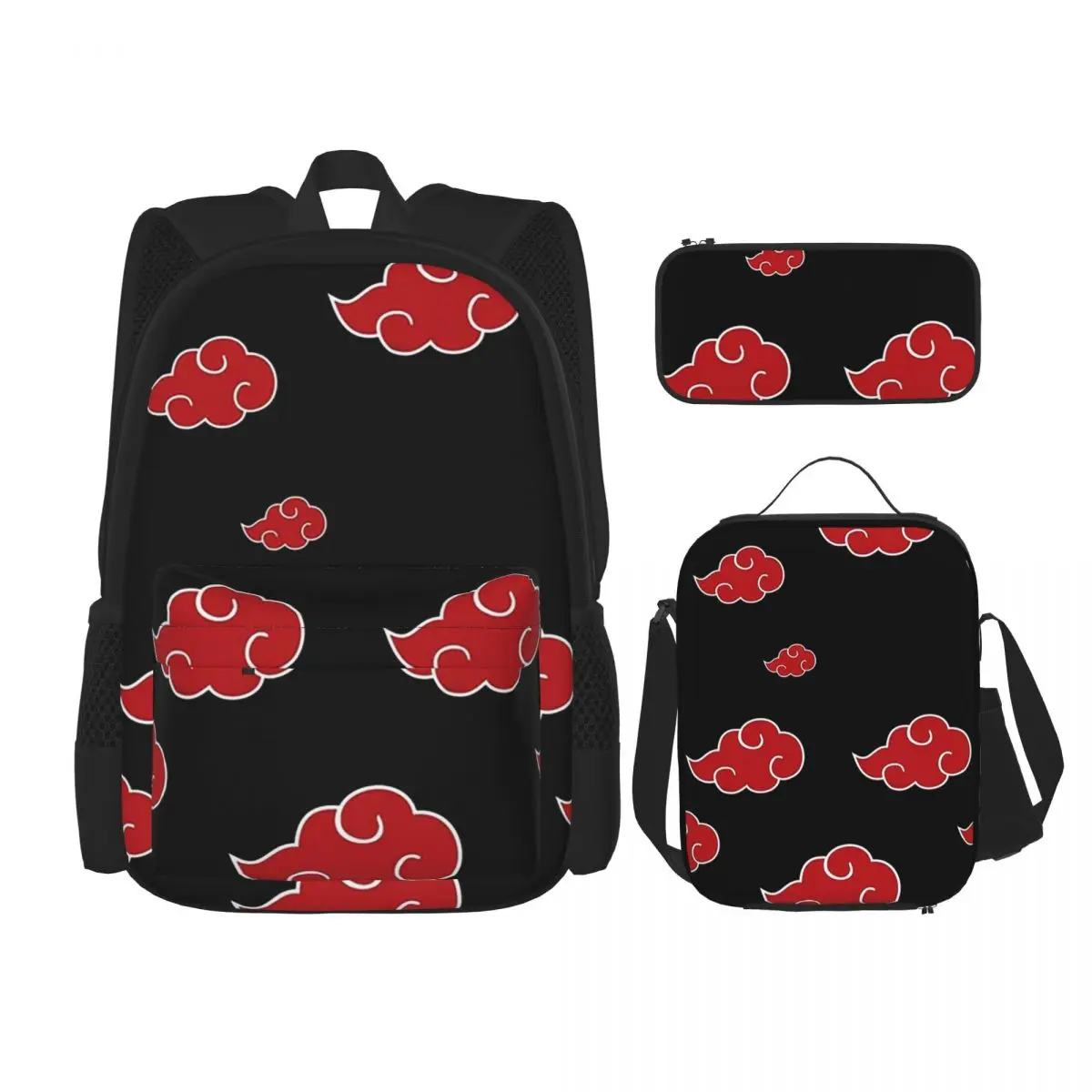 Black And Red Cloud Backpacks Boys Girls Bookbag School Bags Rucksack Lunch Bag Pen Bag Three-Piece Set
Black And Red Cloud Backpacks Boys Girls Bookbag School Bags Rucksack Lunch Bag Pen Bag Three-Piece Set