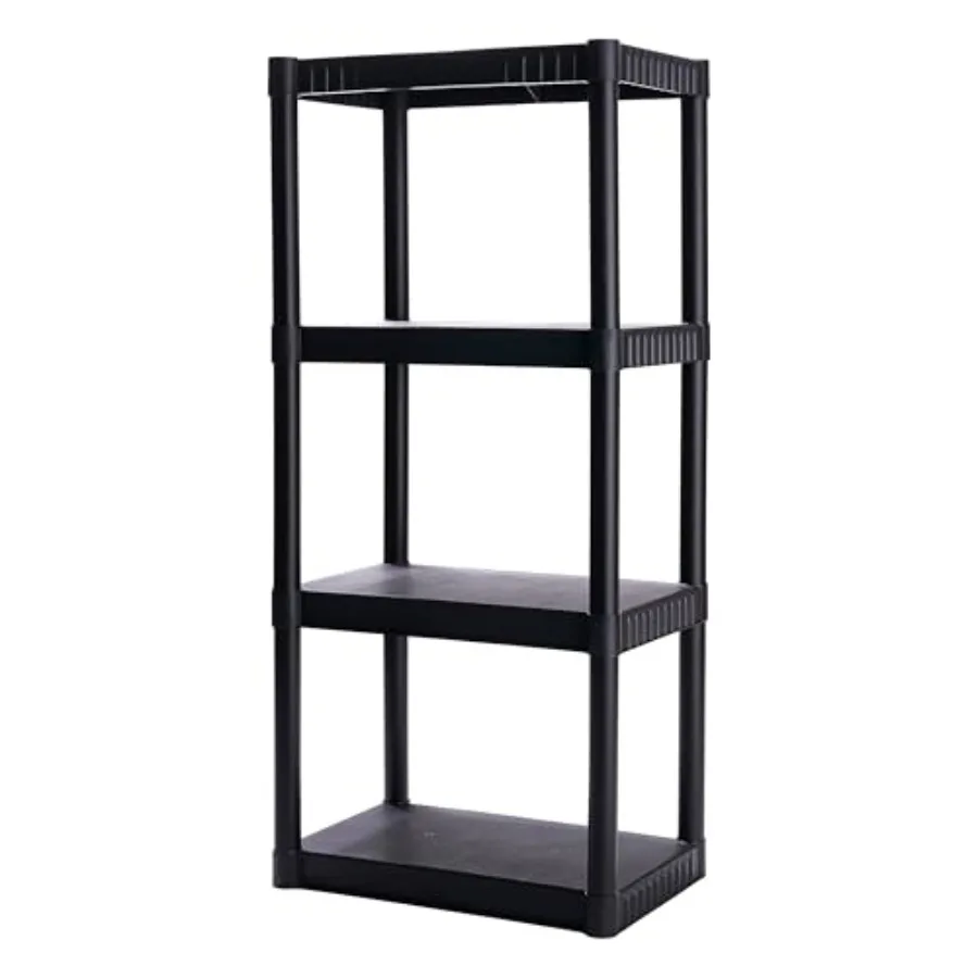 4-Shelf Plastic Storage Shelves, 48" x 23" x 14", 200lb Capacity, Pantry, Office, Closet and Garage Shelves, Easy to Assemble,
4-Shelf Plastic Storage Shelves, 48" x 23" x 14", 200lb Capacity, Pantry, Office, Closet and Garage Shelves, Easy to Assemble,