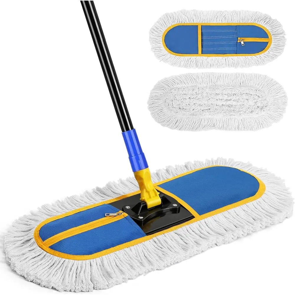 Washable Cotton Mop Pads for Dust Mopping Hardwood, Tile, Vinyl, Laminate, and Marble Floors - Blue
Washable Cotton Mop Pads for Dust Mopping Hardwood, Tile, Vinyl, Laminate, and Marble Floors - Blue