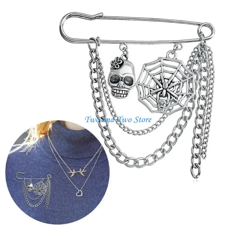 HX6F Trendy Chain Pin Ornament Unique Pendant Brooches Chain Badge Lapel Pins
HX6F Trendy Chain Pin Ornament Unique Pendant Brooches Chain Badge Lapel Pins