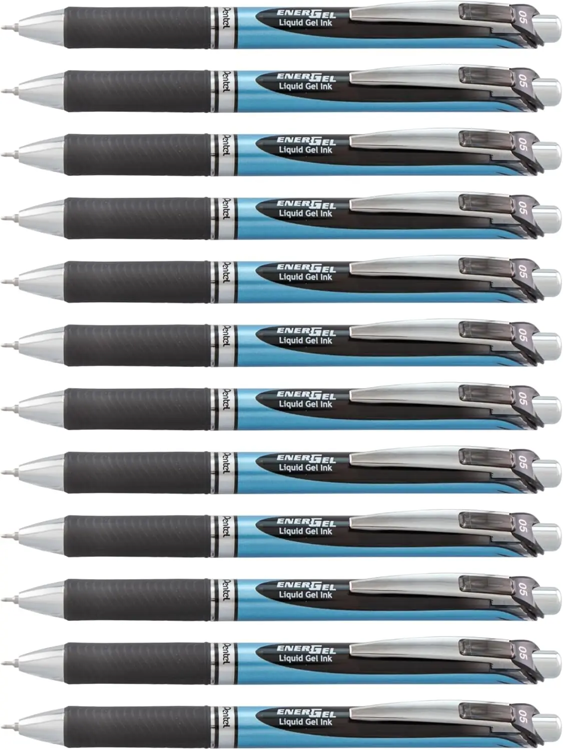 Premium Retractable Liquid Gel Pens, Fine Point 0.5mm, Black Ink, Blue Barrel, 12-Pack
Premium Retractable Liquid Gel Pens, Fine Point 0.5mm, Black Ink, Blue Barrel, 12-Pack