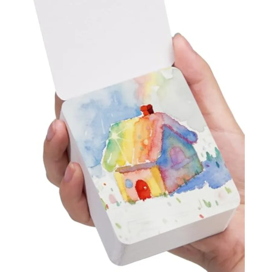 60 Sheets Mini Watercolor Sketchbook Hot Press 300gsm/140lb, Travel Size Portable Tearable Square Painting Notebook, Square Wat
60 Sheets Mini Watercolor Sketchbook Hot Press 300gsm/140lb, Travel Size Portable Tearable Square Painting Notebook, Square Wat