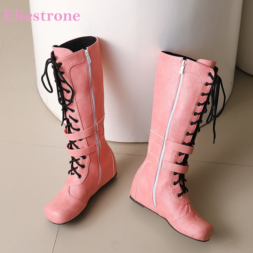 2025 зимние новые женские ботинки до середины икры в стиле Лолиты розового и черного цвета, женская обувь для вечеринок на танкетке для косплея, большие размеры 11 43 45 50 
2025 зимние новые женские ботинки до середины икры в стиле Лолиты розового и черного цвета, женская обувь для вечеринок на танкетке для косплея, большие размеры 11 43 45 50
