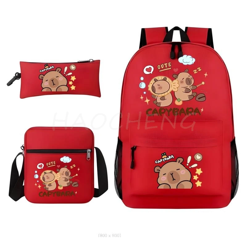 3Pcs/set Capybara Print Lighiweight Sports Backpacks Simple Capacity Women Men Outdoor Travel Backpacks Teens Laptop School Bag
3Pcs/set Capybara Print Lighiweight Sports Backpacks Simple Capacity Women Men Outdoor Travel Backpacks Teens Laptop School Bag