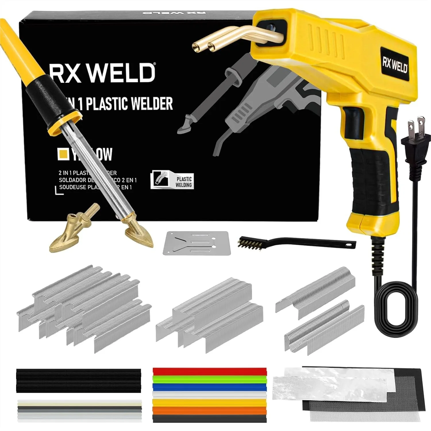 Plastic Welder Kit, 2 in 1 Welding Gun & Soldering Iron for Car Bumper Cracks, Kayaks, Plastic Toys
Plastic Welder Kit, 2 in 1 Welding Gun & Soldering Iron for Car Bumper Cracks, Kayaks, Plastic Toys