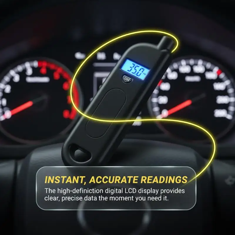 Digital Car Tire Pressure Gauge 150PSI LCD Display Accurate Pocket Tester for Auto Maintenance and All Weather Use
Digital Car Tire Pressure Gauge 150PSI LCD Display Accurate Pocket Tester for Auto Maintenance and All Weather Use