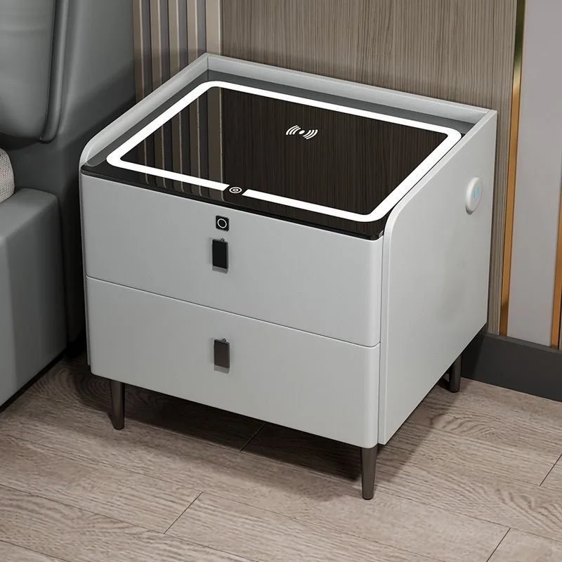 Smart solid wood bedside table Bedroom home locker Modern simple multi-function high-end bedside table Free installation
Smart solid wood bedside table Bedroom home locker Modern simple multi-function high-end bedside table Free installation