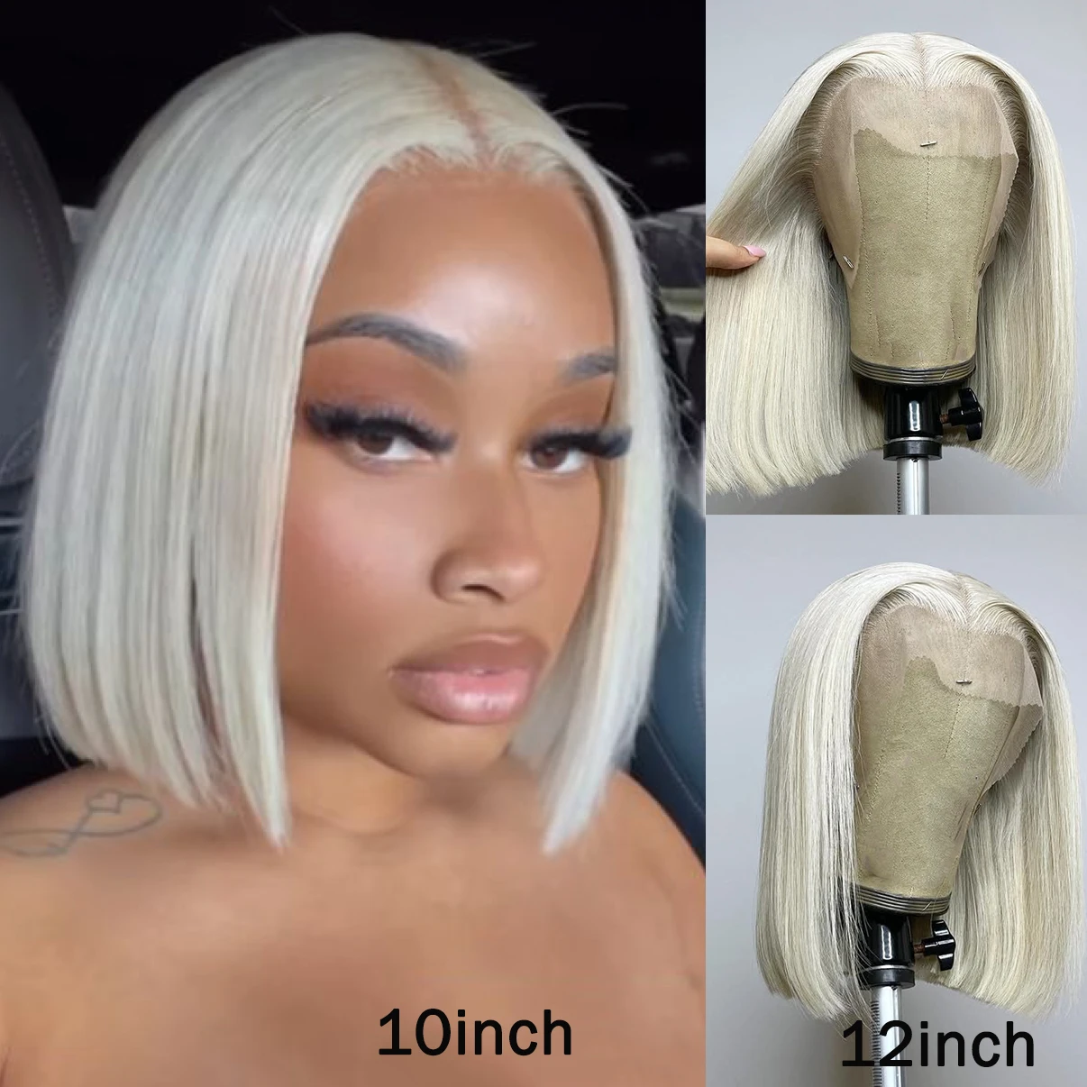 AIMEYA Platinum Blonde Short Bob Wig 12Inches Lace Front Wigs for Women Heat Resistant Synthetic Hair Natural Hairline Daily Use
AIMEYA Platinum Blonde Short Bob Wig 12Inches Lace Front Wigs for Women Heat Resistant Synthetic Hair Natural Hairline Daily Use