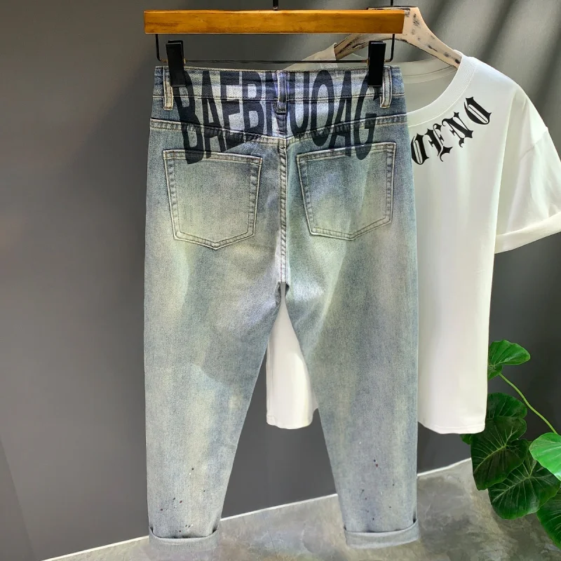 2024New Retro Washed Straight-Leg Denim Trousers Men's Fashion Printed Street Design for Spring and Summer Men's Clothing
2024New Retro Washed Straight-Leg Denim Trousers Men's Fashion Printed Street Design for Spring and Summer Men's Clothing