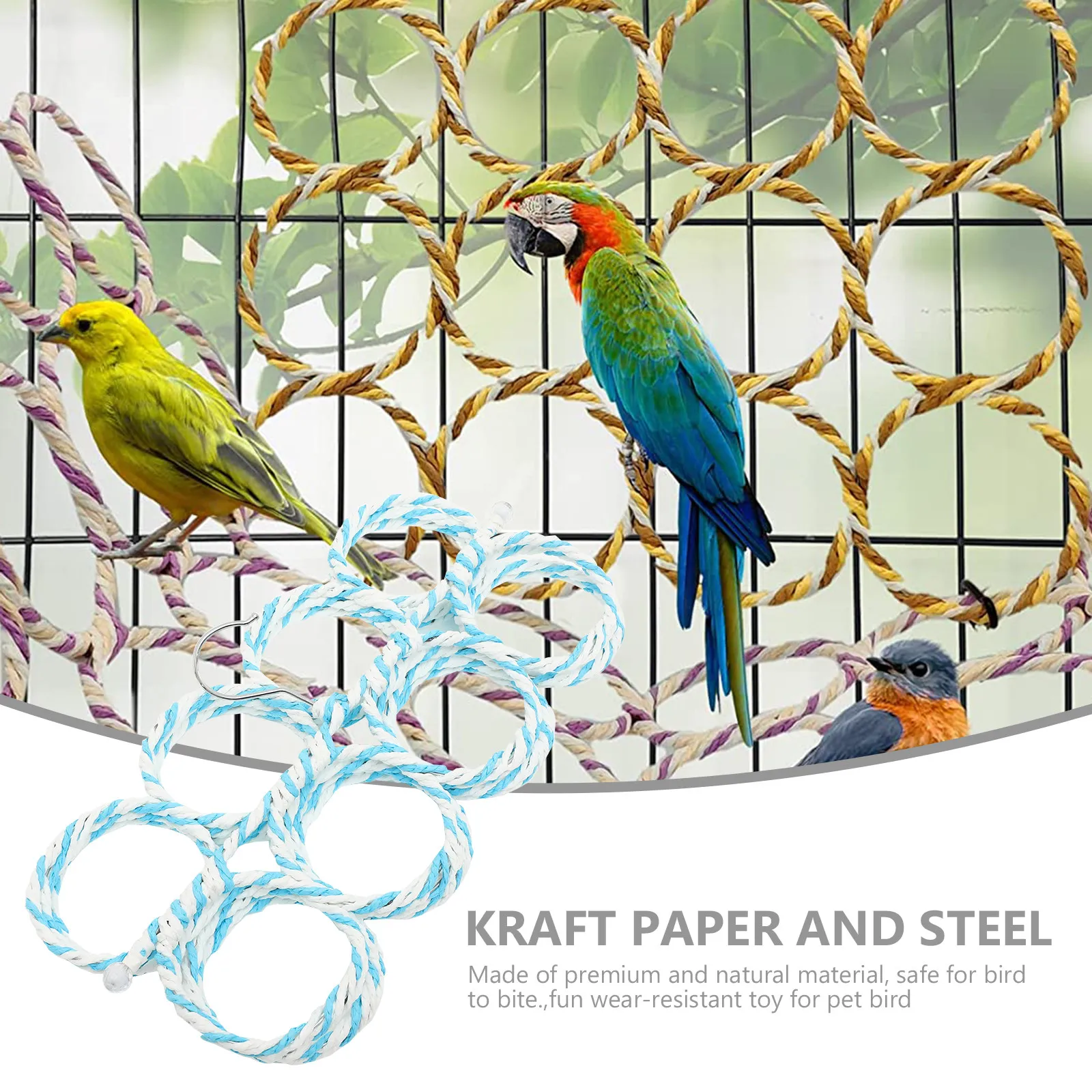 Hanging Parrot Climbing Net Wear-Resistant Cockatiel Plaything Safe Bite-Resistant Suspending Bird Accessory Cage Parakeet
Hanging Parrot Climbing Net Wear-Resistant Cockatiel Plaything Safe Bite-Resistant Suspending Bird Accessory Cage Parakeet