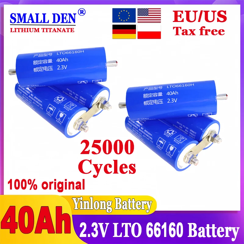 1-24pcs 2.3V 40Ah Cells original Yinlong LTO66160 10C discharge DIY 12V 24V low temperature resistant lithium Titanate batteries
1-24pcs 2.3V 40Ah Cells original Yinlong LTO66160 10C discharge DIY 12V 24V low temperature resistant lithium Titanate batteries
