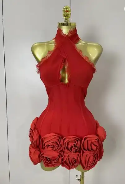 Женское сексуальное облегающее мини-платье с лямкой на шее и красными цветами, женское модное платье для вечеринки в ночном клубе, дня рождения
Женское сексуальное облегающее мини-платье с лямкой на шее и красными цветами, женское модное платье для вечеринки в ночном клубе, дня рождения