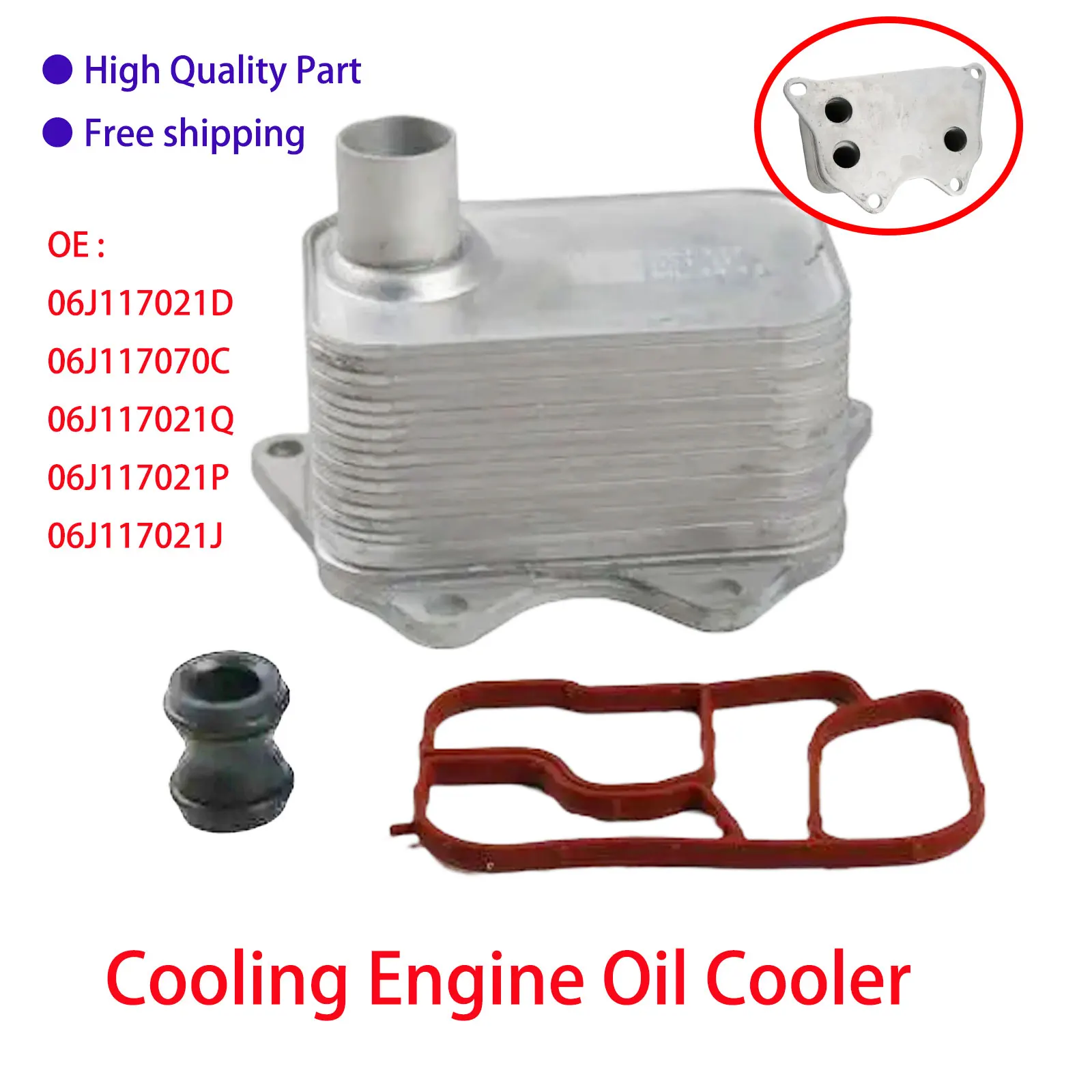 Oil Cooler 06J117021D 06J117070C 06J117021Q 06J117021P 06J117021J For VW Amarok Beetle CC EOS Golf Jetta Passat Scirocco Sharan
Oil Cooler 06J117021D 06J117070C 06J117021Q 06J117021P 06J117021J For VW Amarok Beetle CC EOS Golf Jetta Passat Scirocco Sharan