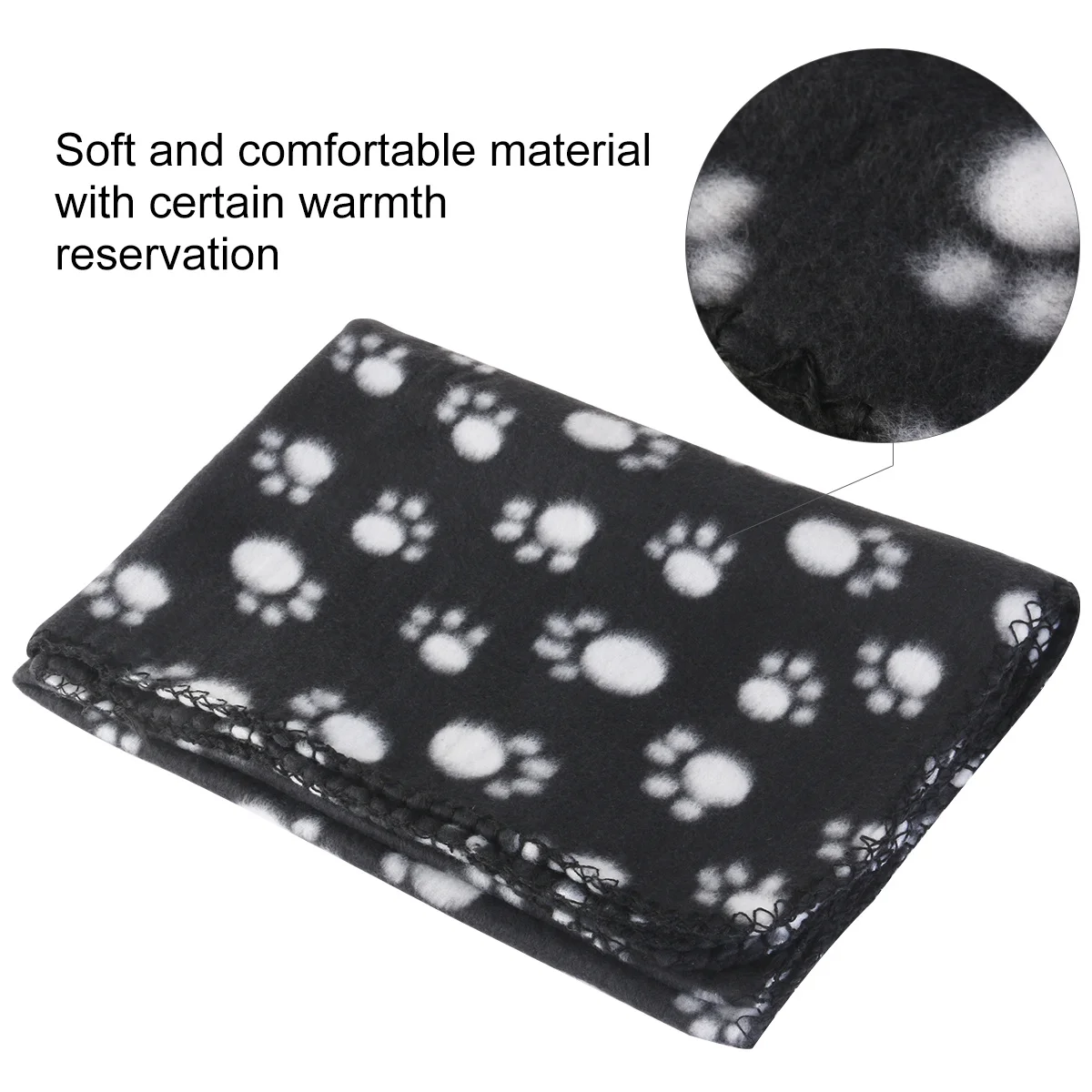 Double Sided Fleece Blanket 100x70cm Black Soft Warm Pet Bed Cushion for Dog Cat Indoor Outdoor Use Easy Clean Floor Mat Car
Double Sided Fleece Blanket 100x70cm Black Soft Warm Pet Bed Cushion for Dog Cat Indoor Outdoor Use Easy Clean Floor Mat Car