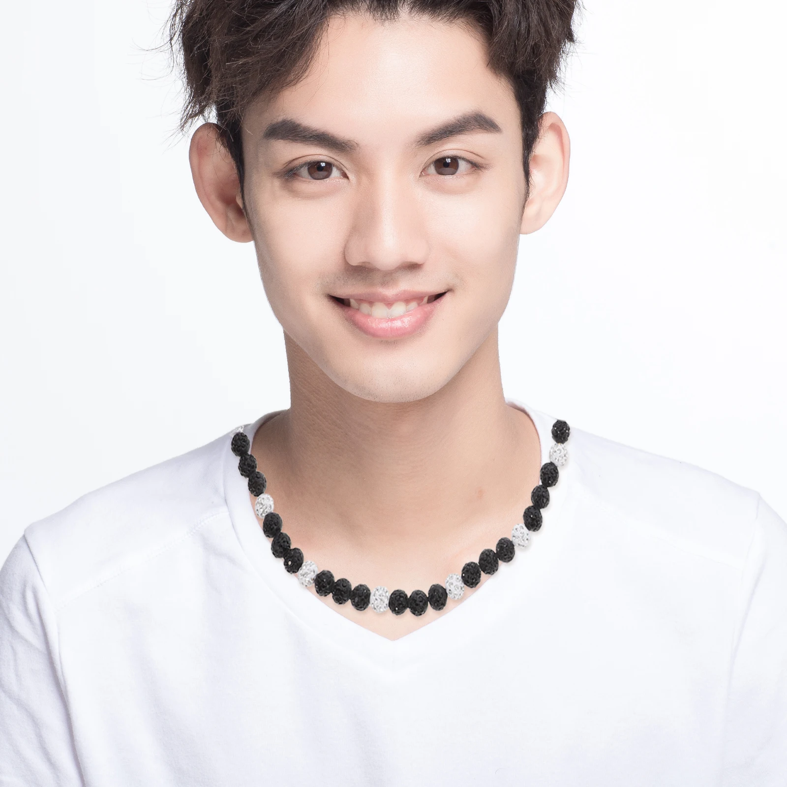 3Pcs Black White Rhinestone Necklaces 40cm 45cm 50cm Beaded Jewelry Bling Chains Decorative Male Accessories Gifts 
3Pcs Black White Rhinestone Necklaces 40cm 45cm 50cm Beaded Jewelry Bling Chains Decorative Male Accessories Gifts