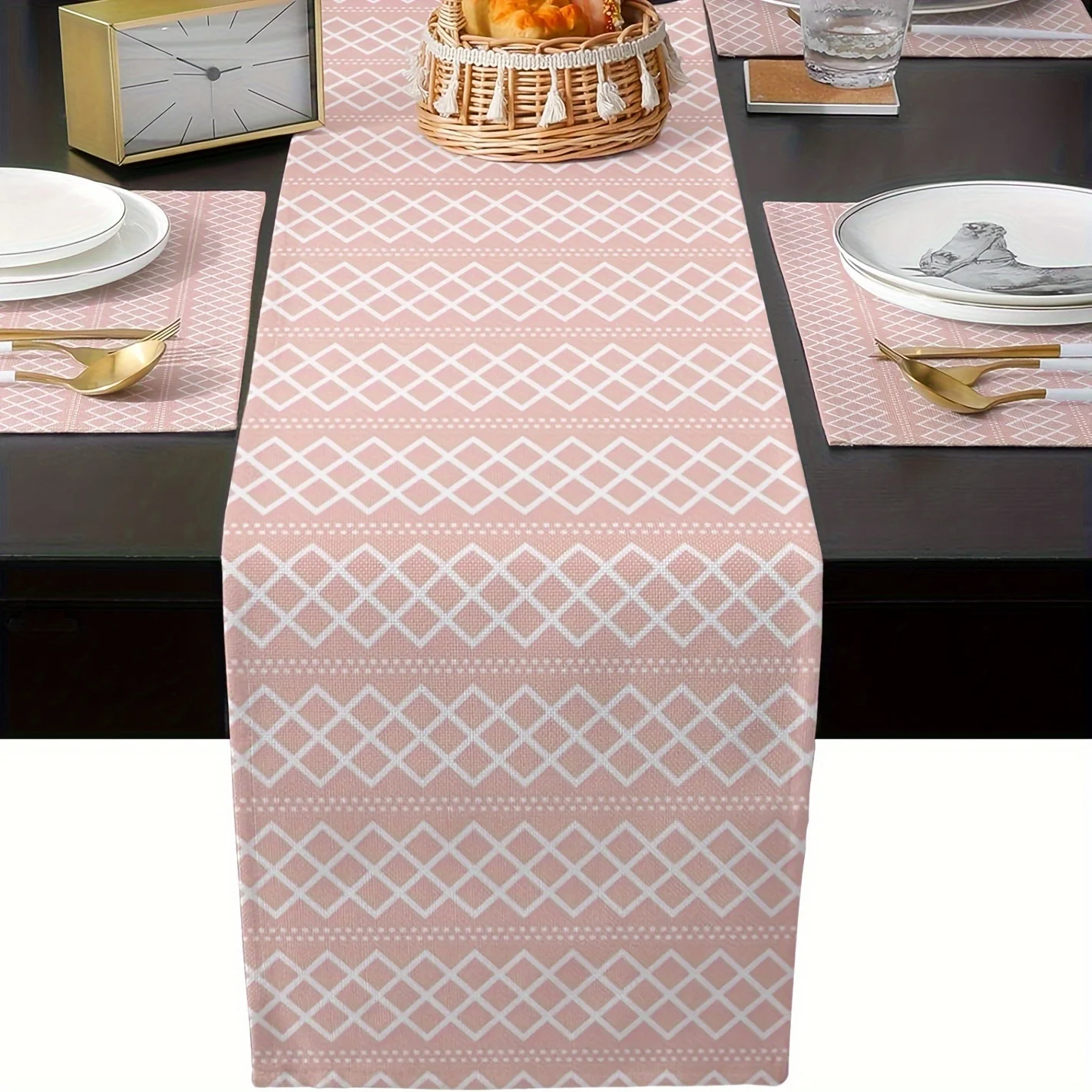 Elegant geometric table runner simple abstract pink striped table runner living room dressing table restaurant simple style good
Elegant geometric table runner simple abstract pink striped table runner living room dressing table restaurant simple style good