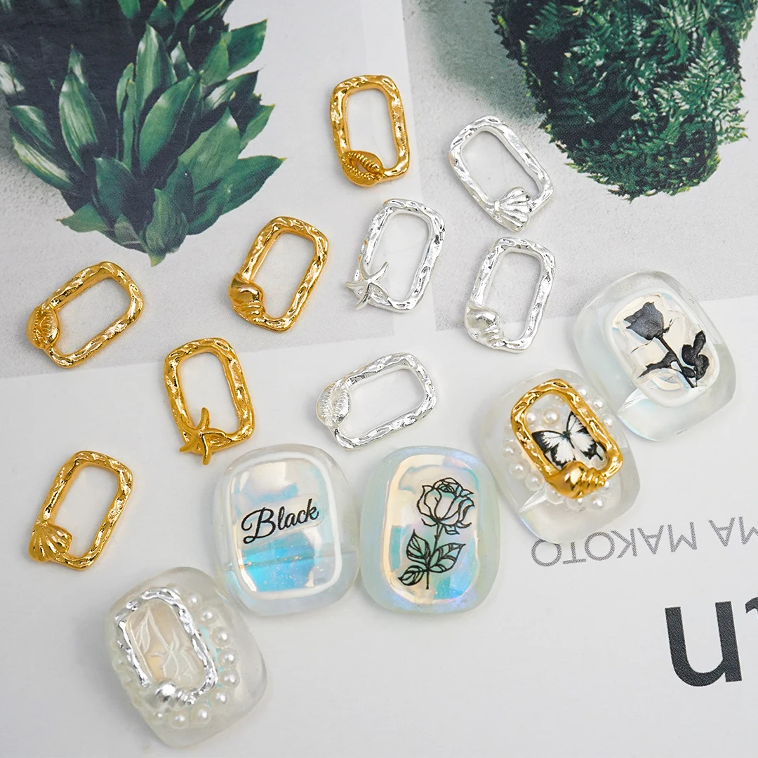 Metal Nail Art Charms Rhinestones Frames Gold/Silver/Rose Gold Hollow Alloy Seashell Starfish Design 3D Nail Art Designer Parts
Metal Nail Art Charms Rhinestones Frames Gold/Silver/Rose Gold Hollow Alloy Seashell Starfish Design 3D Nail Art Designer Parts