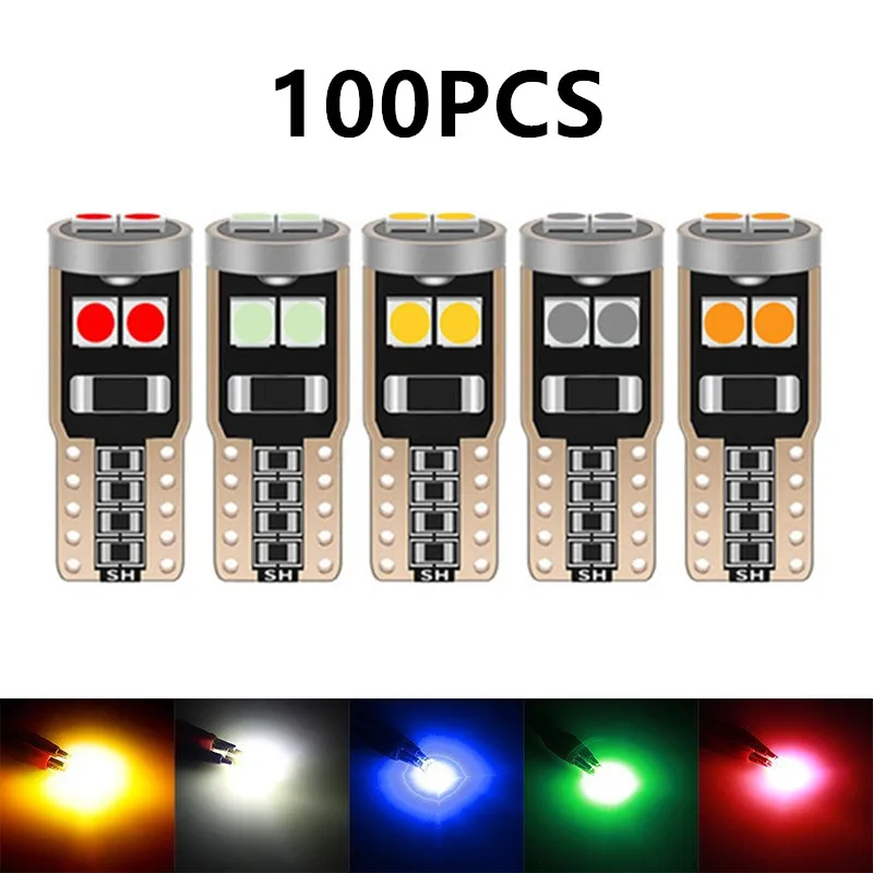 100PCS T10 W5W 194 LED CANBUS Bulb 3030/6smd 12V Car Interior Reading Lamp Clearance Lights License Plate Bulbs Dome Signal
100PCS T10 W5W 194 LED CANBUS Bulb 3030/6smd 12V Car Interior Reading Lamp Clearance Lights License Plate Bulbs Dome Signal