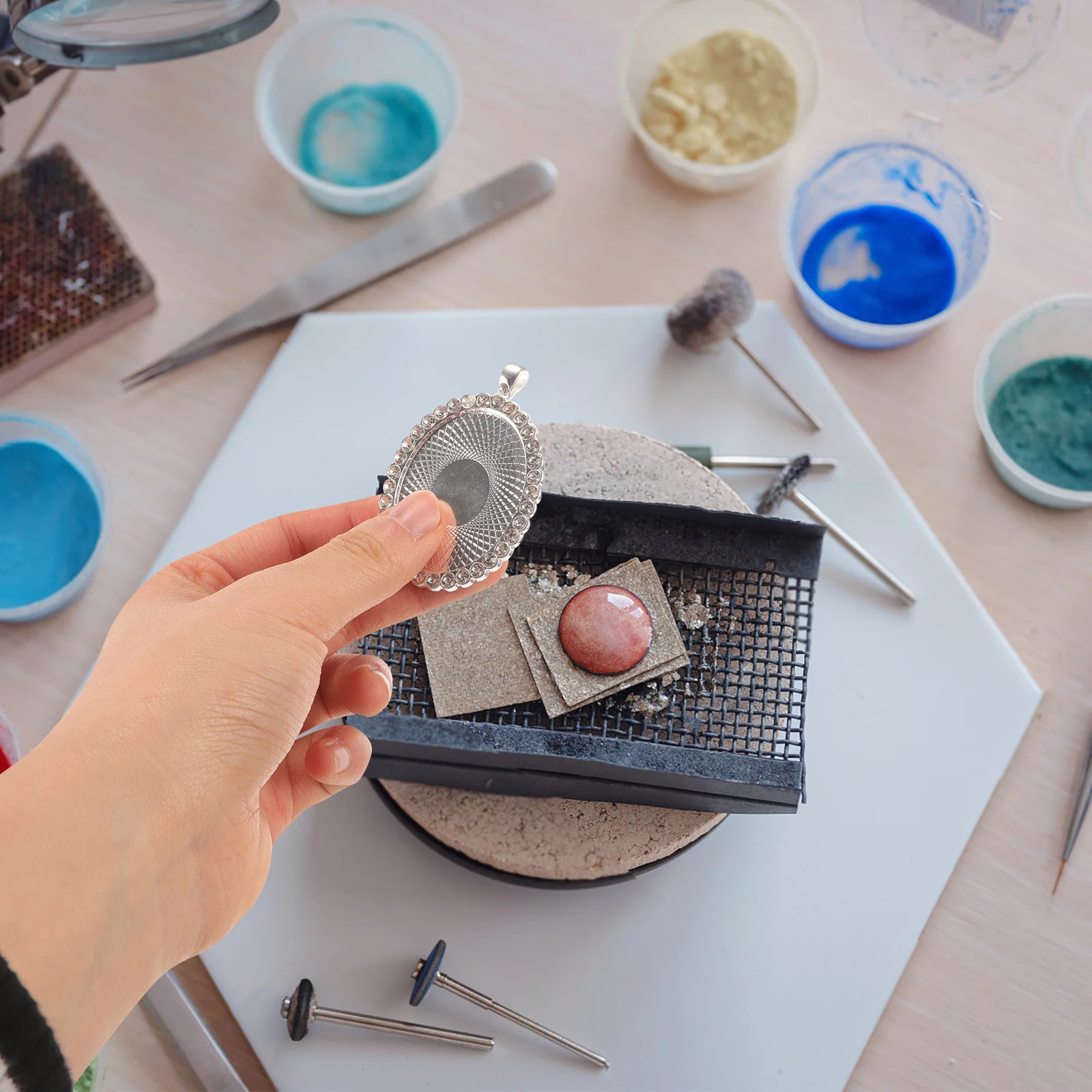 5Pcs Pendant Setting Trays Zinc Alloy Oval Bezel Blanks DIY Necklace Jewelry Making Craft Supplies Charm Bases
5Pcs Pendant Setting Trays Zinc Alloy Oval Bezel Blanks DIY Necklace Jewelry Making Craft Supplies Charm Bases