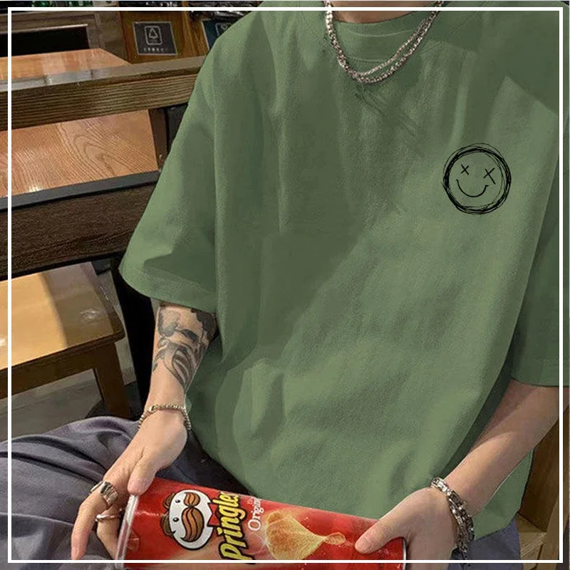 2024 Summer Pure Cotton Green Printing Originality Trend Simplicity Loose Fitting Versatile Round Neck Comfort Men's T-shirts
2024 Summer Pure Cotton Green Printing Originality Trend Simplicity Loose Fitting Versatile Round Neck Comfort Men's T-shirts