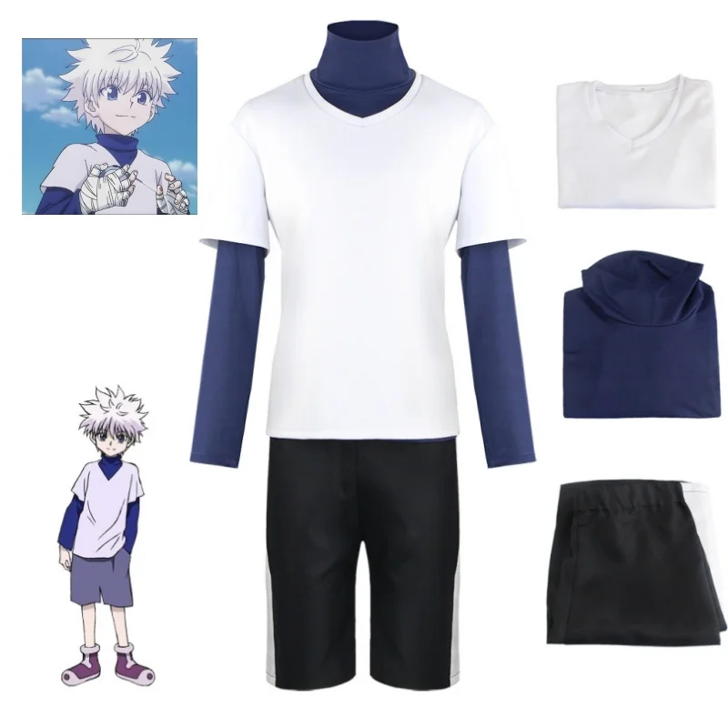 Adult Anime Hunter Killua Zoldyck Cosplay Costume Number Halloween Christmas Party Suit Shirt Tshirt White Wig for Men
Adult Anime Hunter Killua Zoldyck Cosplay Costume Number Halloween Christmas Party Suit Shirt Tshirt White Wig for Men