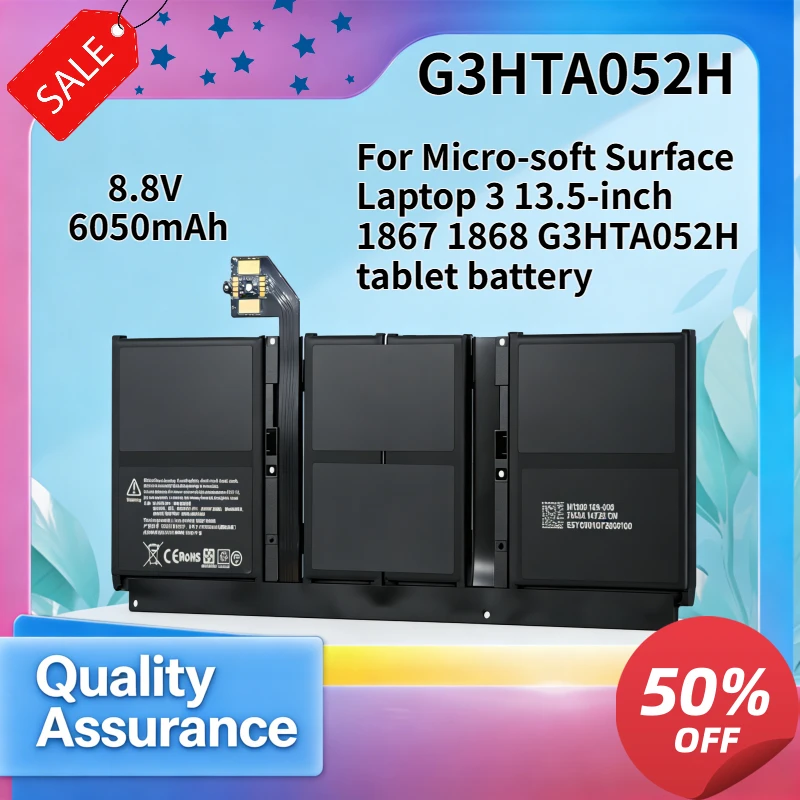 6050mAh Compatible with Micro-soft Surface Laptop 3 13.5-inch 1867 1868 G3HTA052H tablet battery
6050mAh Compatible with Micro-soft Surface Laptop 3 13.5-inch 1867 1868 G3HTA052H tablet battery
