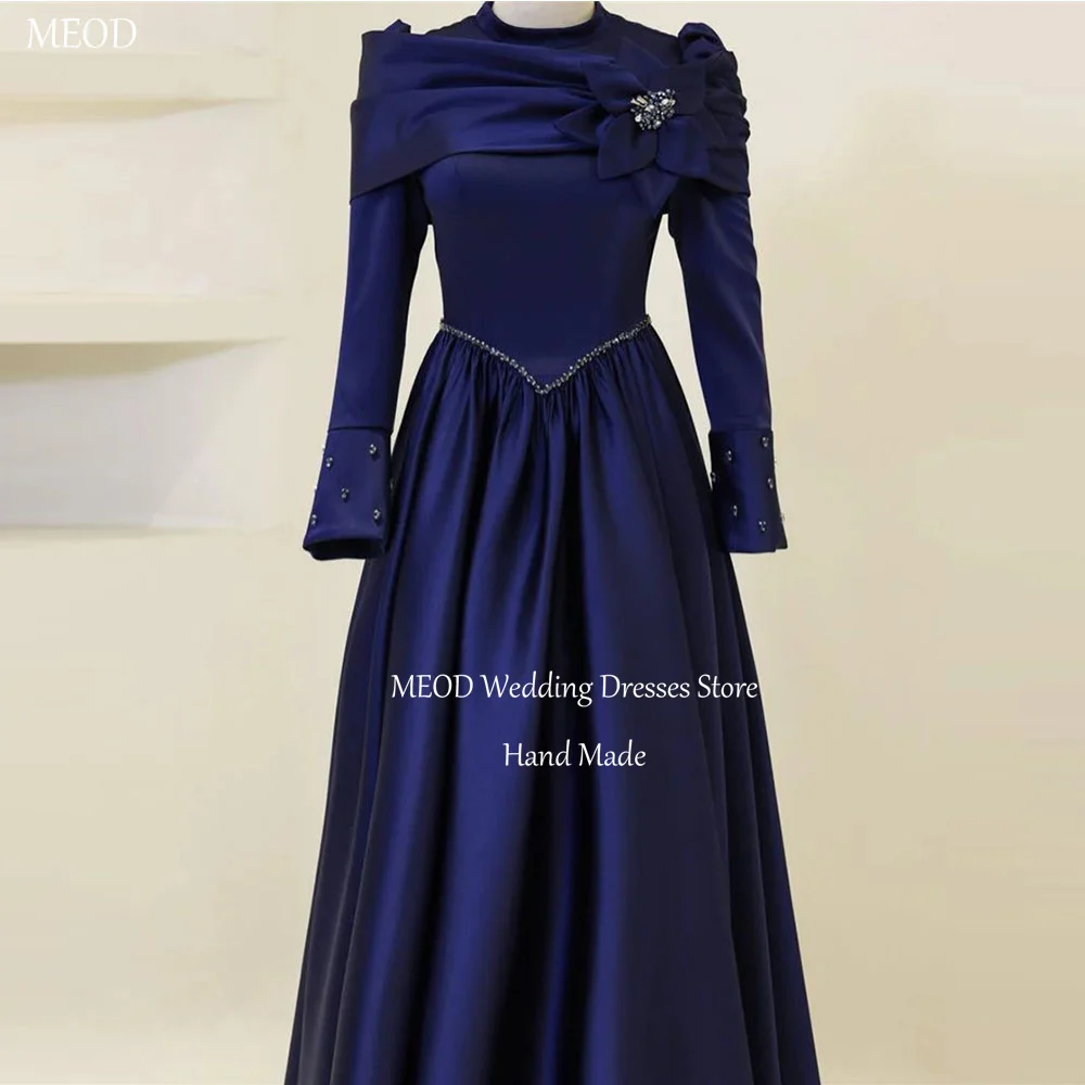 MEOD Satin Navy Blue Evening Dresses Crystal O Neck A Line Women's Wedding Party Attire Flower Elegant Prom Gown Customized
MEOD Satin Navy Blue Evening Dresses Crystal O Neck A Line Women's Wedding Party Attire Flower Elegant Prom Gown Customized