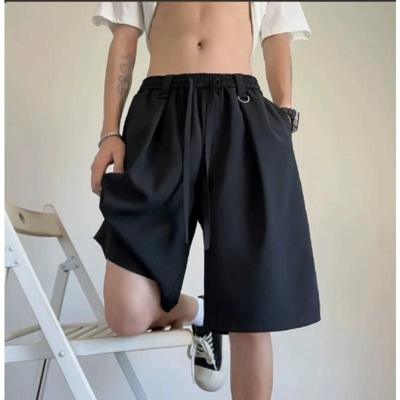 Spring Summer Loose Brown Casual Double-belt Shorts for Men Elastic Waist Knee Length Pants Luxury Clothes
Spring Summer Loose Brown Casual Double-belt Shorts for Men Elastic Waist Knee Length Pants Luxury Clothes