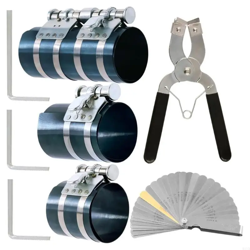 Professional Adjustable Piston Rings Compressor Set With Installation Pliers For Engine Repair And Maintenance M4YD
Professional Adjustable Piston Rings Compressor Set With Installation Pliers For Engine Repair And Maintenance M4YD