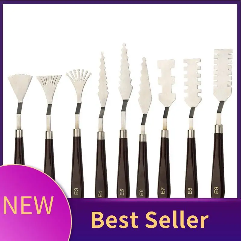 9PCS Stainless Steel Palette Scraper Set Spatula Palette Knife Painting Mixing Scraper Set
9PCS Stainless Steel Palette Scraper Set Spatula Palette Knife Painting Mixing Scraper Set