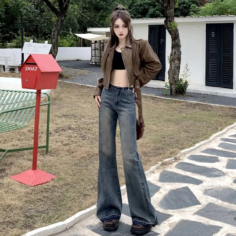 Summer American Vintage Flare Jeans Women's Versatile Low Waist Ragged Edge Wide Leg Pants
Summer American Vintage Flare Jeans Women's Versatile Low Waist Ragged Edge Wide Leg Pants