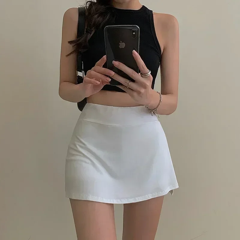 Sexy Tennis Skirt Women High Waist Sexy Girl Tight Bag Hip Short Skirt Summer Sports Culottes split A-line Mini skirt Y2K
Sexy Tennis Skirt Women High Waist Sexy Girl Tight Bag Hip Short Skirt Summer Sports Culottes split A-line Mini skirt Y2K