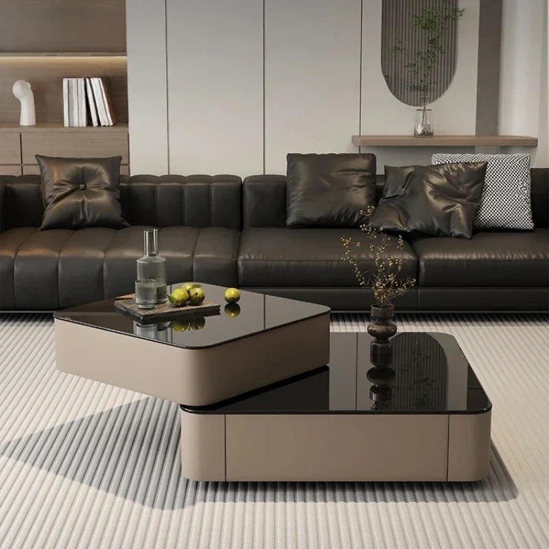 Multifunctional Luxury Italian Light Luxury Rotating Coffee Table Square 80cm Glass Wooden Coffee Tables Living Room Furniture
Multifunctional Luxury Italian Light Luxury Rotating Coffee Table Square 80cm Glass Wooden Coffee Tables Living Room Furniture