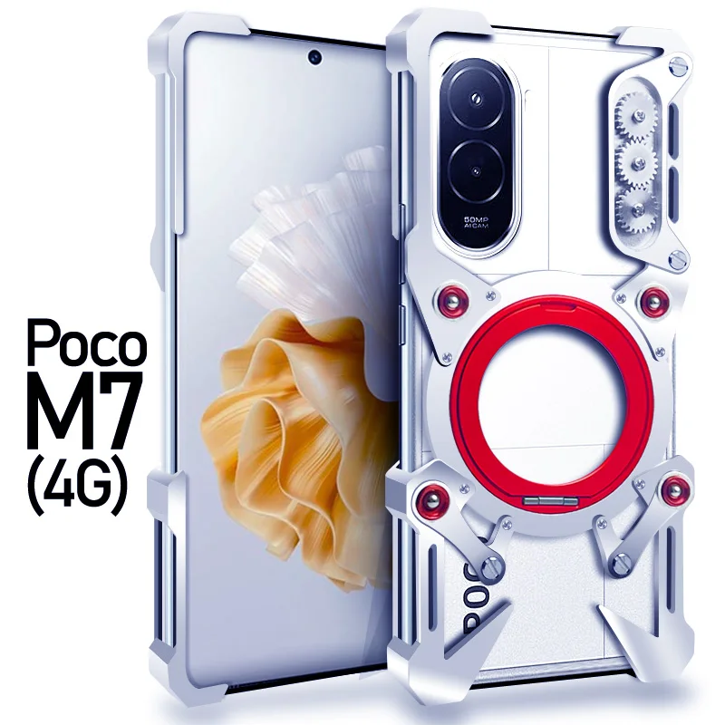 For Xiaomi POCO M7 4G Aluminum Frameless Protective Rugged Cove Rotating Bracket Shell Rimless Shockproof Metal Bumper Case
For Xiaomi POCO M7 4G Aluminum Frameless Protective Rugged Cove Rotating Bracket Shell Rimless Shockproof Metal Bumper Case
