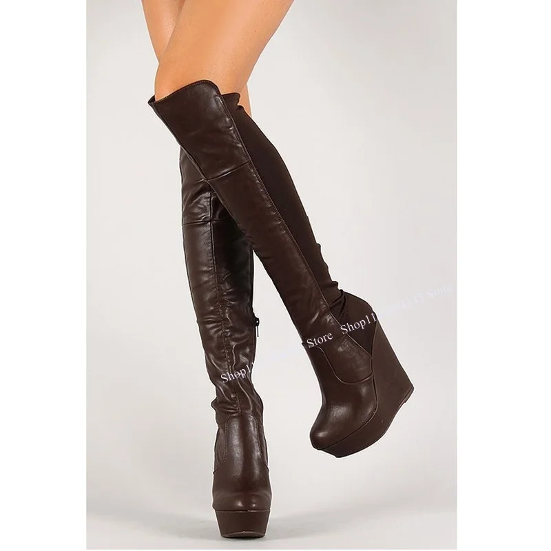 Black Platform Wedge Boots Patchwork Knee High Cool Fashionable Sexy 2023 Summer Casual Big Size Woman Shoes Zapatillas Mujer
Black Platform Wedge Boots Patchwork Knee High Cool Fashionable Sexy 2023 Summer Casual Big Size Woman Shoes Zapatillas Mujer
