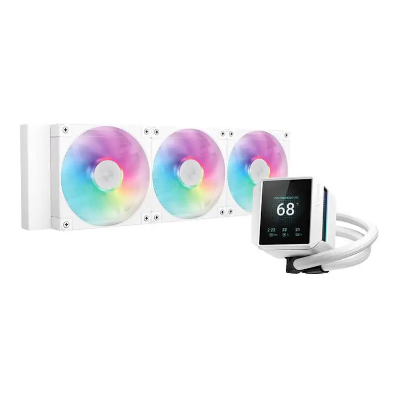360 Liquid Coolers Fans White 2.8'' LCD Screen Full-speed Range Low Noise Support LGA 1700 AMD4 AMD5
360 Liquid Coolers Fans White 2.8'' LCD Screen Full-speed Range Low Noise Support LGA 1700 AMD4 AMD5