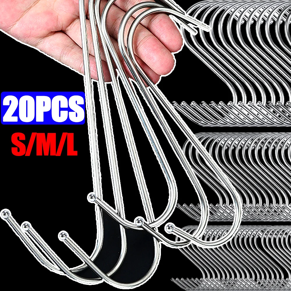 20/10Pcs Stainless Steel S-shaped Hook Kitchen Bedroom Bathroom Railing S Hanger Multi-function Towels Clothes Rack Three Sizes
20/10Pcs Stainless Steel S-shaped Hook Kitchen Bedroom Bathroom Railing S Hanger Multi-function Towels Clothes Rack Three Sizes