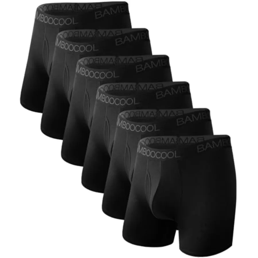 BAMBOO COOL Breathable Men's Underwear Modern Multipack Comfortsoft Moisture-Wicking Boxer Briefs 6 Pack
BAMBOO COOL Breathable Men's Underwear Modern Multipack Comfortsoft Moisture-Wicking Boxer Briefs 6 Pack