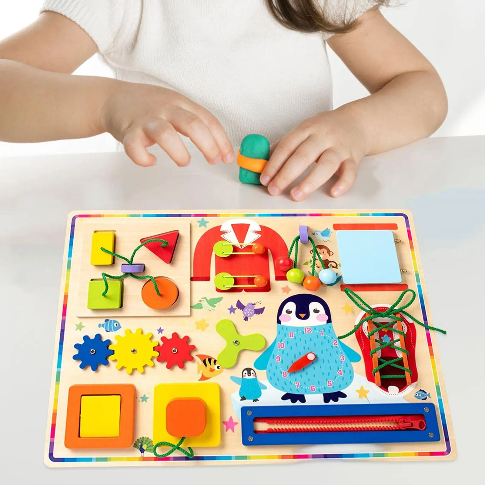 Children Busy Board Birthday Gifts Fine Motor Skills Life Skills Portable Early Learning Toys for Preschool Classroom Girls Boys
Children Busy Board Birthday Gifts Fine Motor Skills Life Skills Portable Early Learning Toys for Preschool Classroom Girls Boys