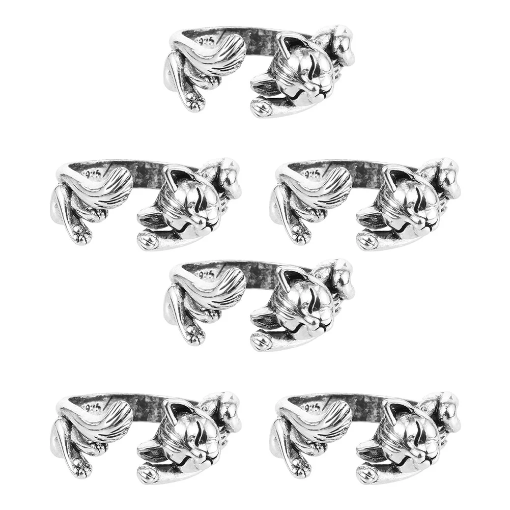 6pcs Cat-Shaped Knitting Loop Rings Hand Woven Rings Opening Crochet Guide Ring Knitting Ring Yarn Guide Ring
6pcs Cat-Shaped Knitting Loop Rings Hand Woven Rings Opening Crochet Guide Ring Knitting Ring Yarn Guide Ring
