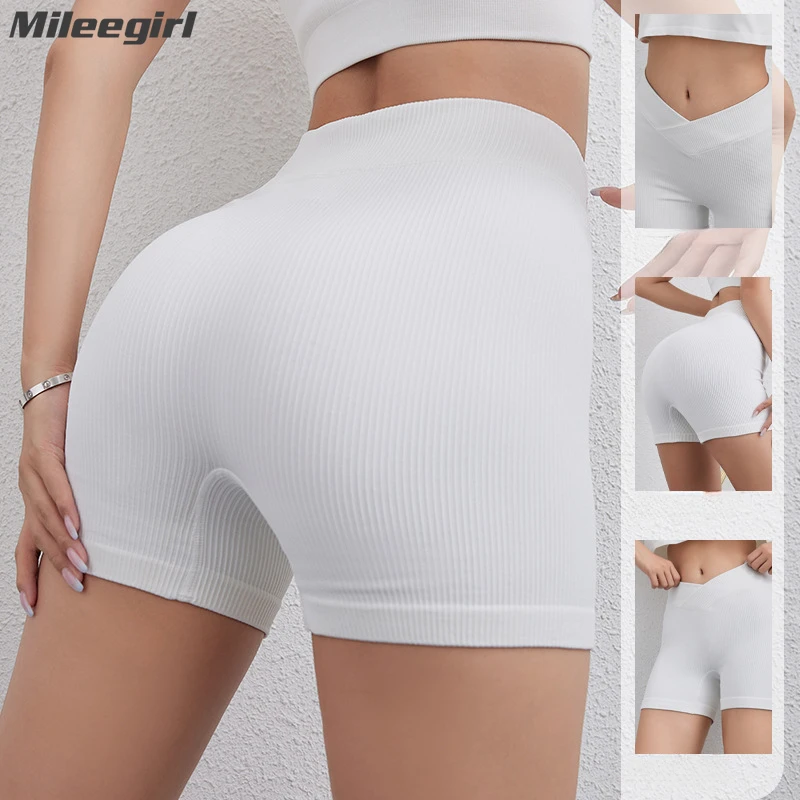 Женские шорты для йоги Mileegirl с перекрестной V-образной талией, бесшовные спортивные леггинсы в рубчик, облегающие спортивные шорты, быстросохнущая подтяжка бедер
Женские шорты для йоги Mileegirl с перекрестной V-образной талией, бесшовные спортивные леггинсы в рубчик, облегающие спортивные шорты, быстросохнущая подтяжка бедер