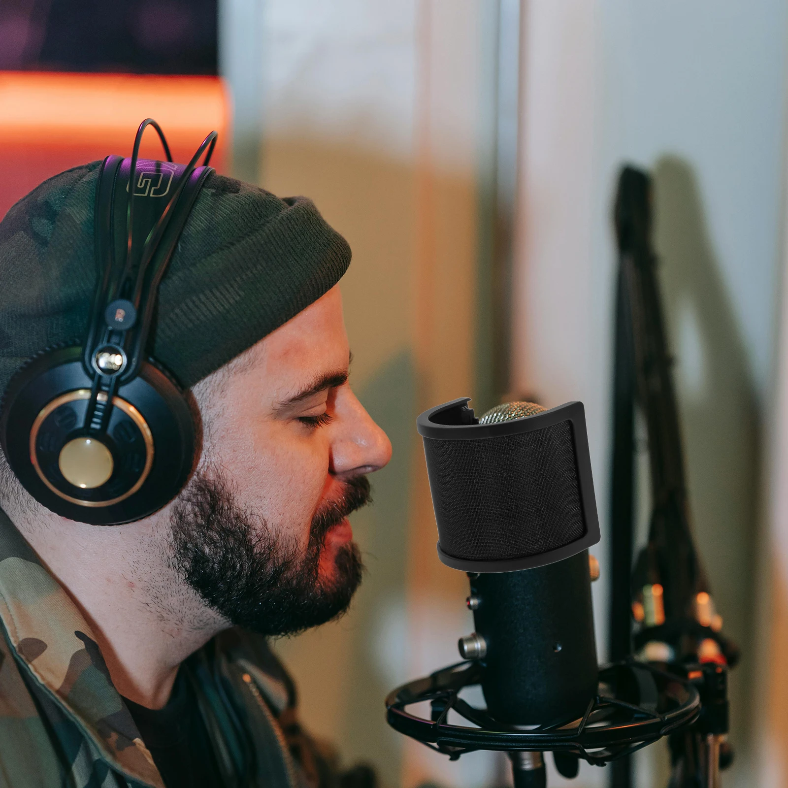 Professional U Shaped Microphone Pop Filter Dual Layer Windscreen Shield for Recording Streaming Voice Recognition
Professional U Shaped Microphone Pop Filter Dual Layer Windscreen Shield for Recording Streaming Voice Recognition