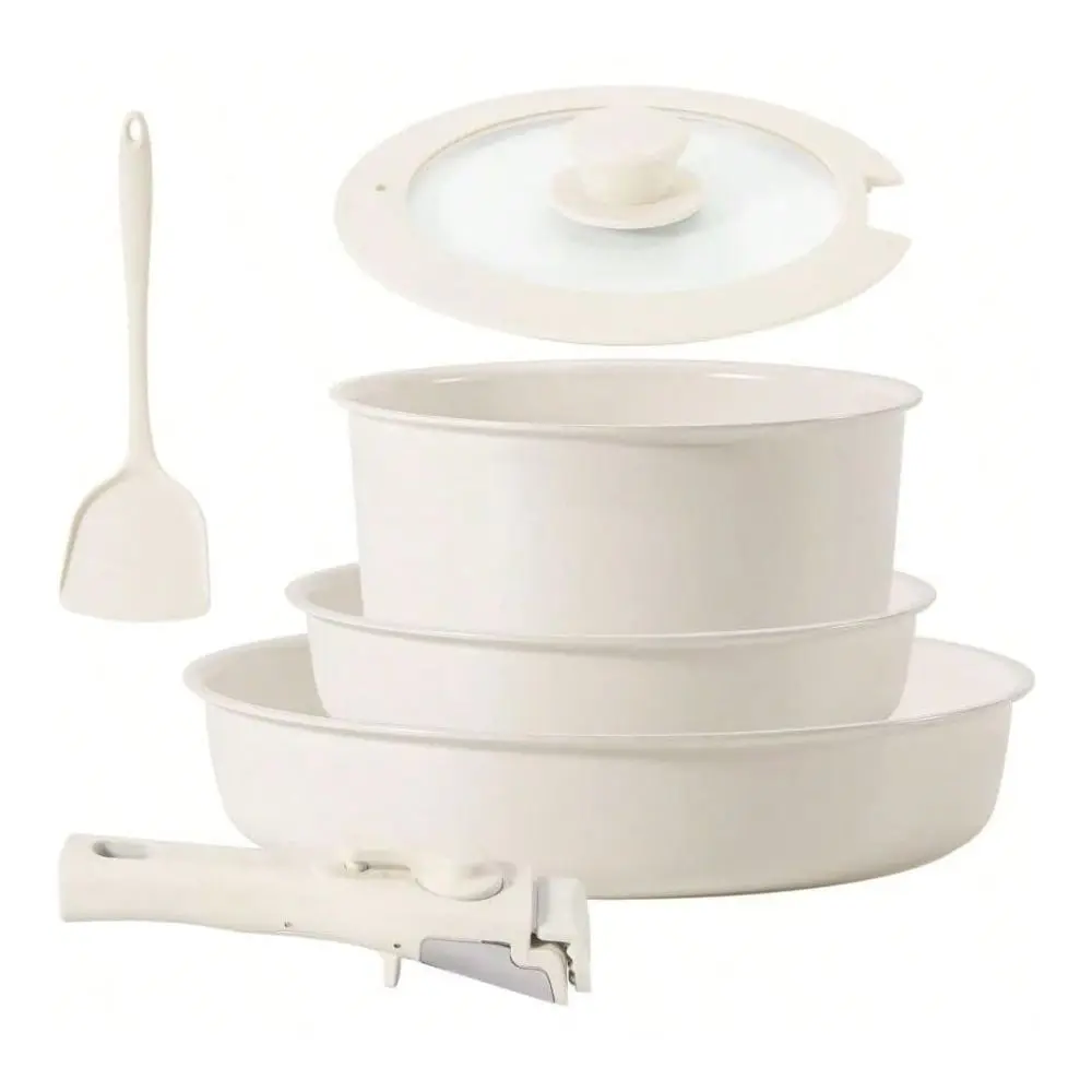 And Pans Sets Non Stick 6PCS Ceramic Cookware Sets Nonstick Detachable Handle Induction Hob PansBeige
And Pans Sets Non Stick 6PCS Ceramic Cookware Sets Nonstick Detachable Handle Induction Hob PansBeige