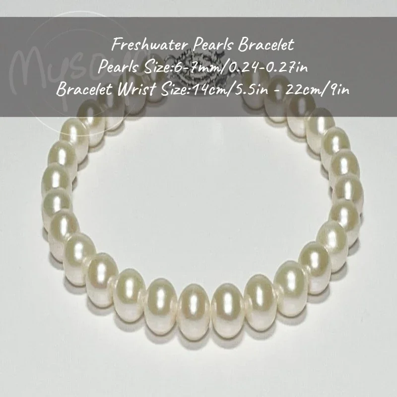 MYSOYA White Freshwater Pearl Jewelry Set 6-7mm Necklace Bracelet With Gift Box For Her/Him Birthday/Wedding/Christmas Gifts
MYSOYA White Freshwater Pearl Jewelry Set 6-7mm Necklace Bracelet With Gift Box For Her/Him Birthday/Wedding/Christmas Gifts